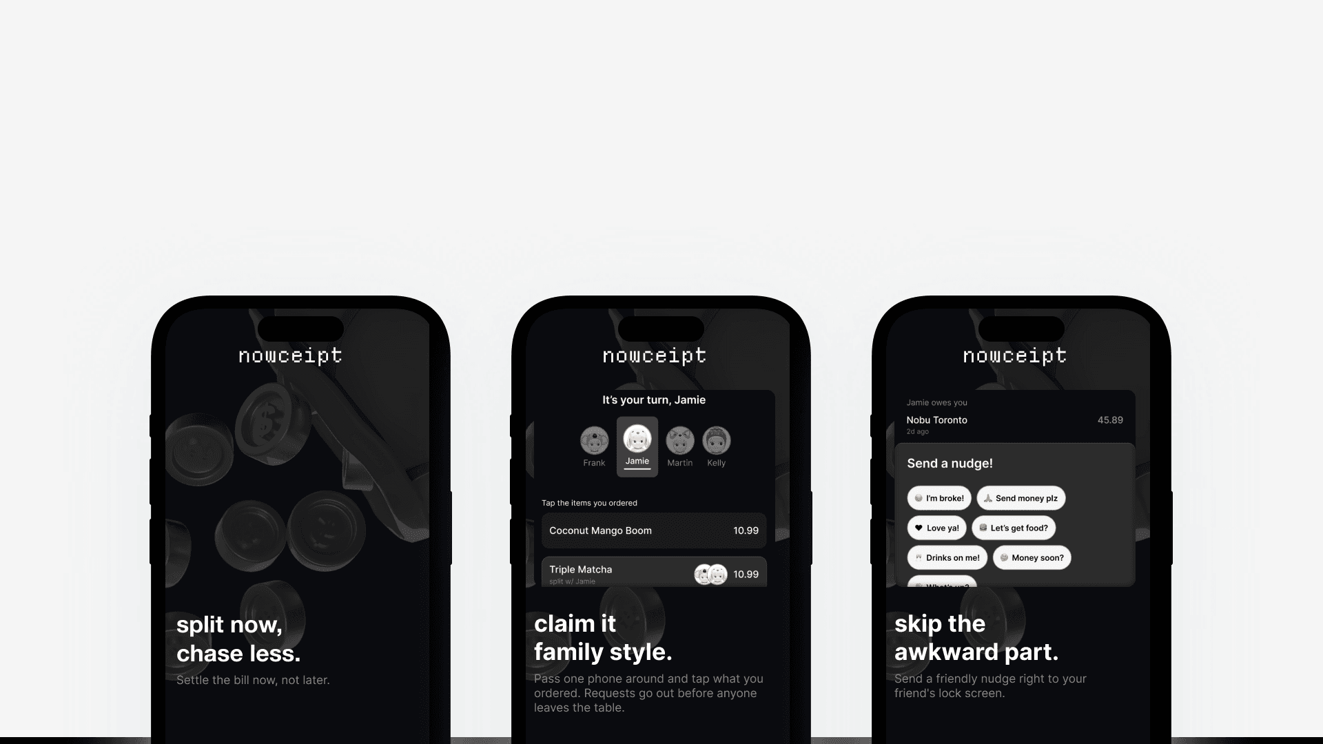 designing for the social cost of bill splitting