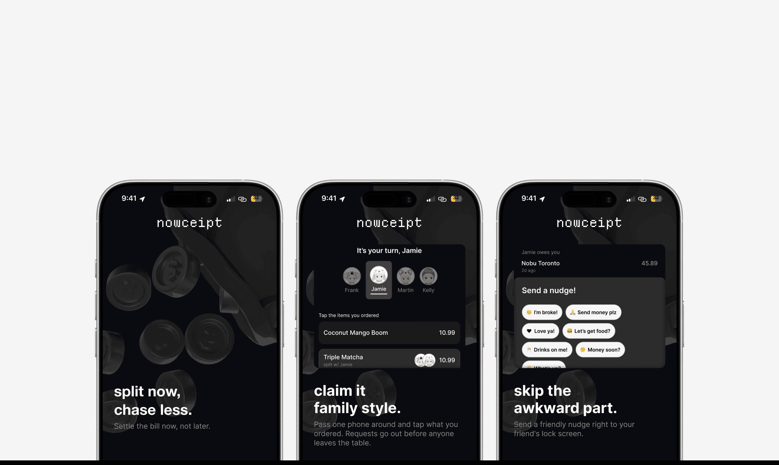 designing for the social cost of bill splitting